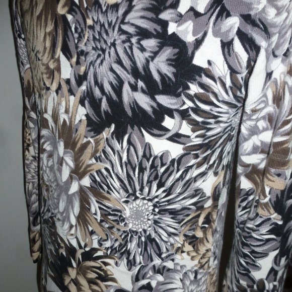 Isaac Mizrahi Live! Women's floral Print button-front  Sweater / Cardigan XXS - Picture 5 of 9
